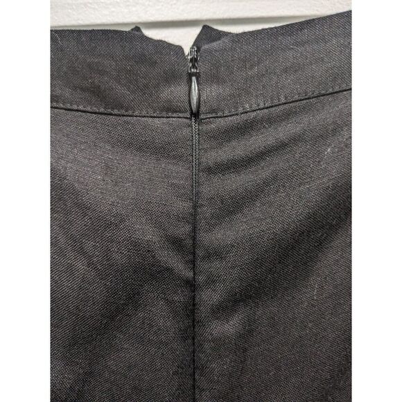 New! Line & Dot Black Linen Blend High Rise Pockets Ultra Wide Leg Pants, S - Picture 7 of 11